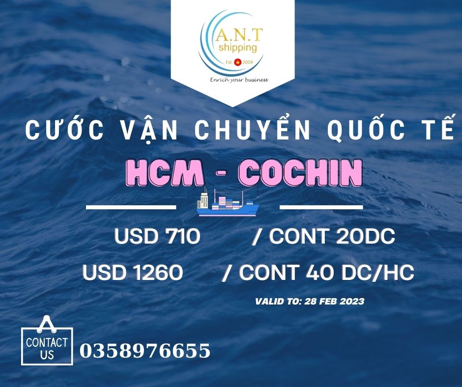 Cước vận chuyển container sang Ấn Độ